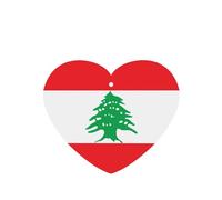 Phayah Lot de 4 désodorisants pour voiture Motif drapeau du Liban Parfum lavande en forme de cœur à suspendre