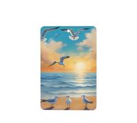 Phayah Lot de 4 désodorisants rectangulaires à suspendre Motif mouettes au bord de la mer Parfum lavande