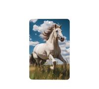 Phayah Lot de 4 désodorisants rectangulaires à suspendre pour voiture Motif cheval qui coule à la lavande