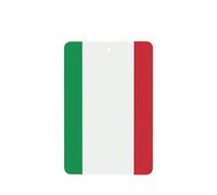 Phayah Lot de 4 désodorisants rectangulaires à suspendre pour voiture Motif drapeau de l'Italie Parfum lavande