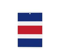 Phayah Lot de 4 désodorisants rectangulaires à suspendre pour voiture Motif drapeau du Costa Rica Parfum lavande