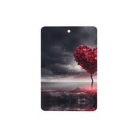 Phayah Lot de 4 désodorisants rectangulaires pour voiture, motif arbre d'amour, tablettes d'aromathérapie à suspendre, parfum lavande