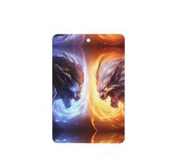 Phayah Lot de 4 désodorisants rectangulaires pour voiture Motif Bête de confrontation - Tablettes d'aromathérapie à suspendre - Parfum lavande