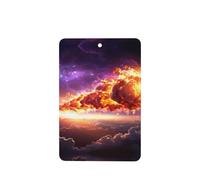 Phayah Lot de 4 désodorisants rectangulaires pour voiture, motif comète dans l'espace, comprimés d'aromathérapie à suspendre, parfum lavande