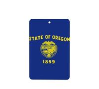 Phayah Lot de 4 désodorisants rectangulaires pour voiture - Motif drapeau de l'État de l'Oregon - Tablettes d'aromathérapie à suspendre - Parfum lavande