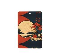 Phayah Lot de 4 désodorisants rectangulaires pour voiture, motif fleur de prunier chinois, tablettes d'aromathérapie à suspendre, parfum lavande