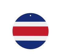 Phayah Lot de 4 désodorisants ronds pour voiture Motif drapeau du Costa Rica Parfum lavande