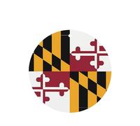 Phayah Lot de 4 désodorisants ronds pour voiture Motif drapeau du Maryland Parfum lavande