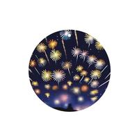 Phayah Lot de 4 désodorisants ronds pour voiture, motif feux d'artifice, parfum lavande