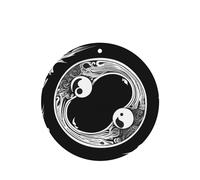 Phayah Lot de 4 désodorisants ronds pour voiture, motif symbole Yin et Yang, parfum lavande