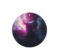 Phayah Lot de 6 cartes de désodorisants de voiture de forme ronde avec motif phénix de flamme violette - Pour aromathérapie - À suspendre - Parfum lavande