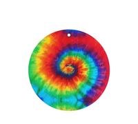 Phayah Lot de 6 cartes de désodorisants de voiture de forme ronde - Motif Tie Dye arc-en-ciel - Tablettes d'aromathérapie à suspendre - Parfum lavande pour éliminer les odeurs