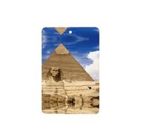 Phayah Lot de 6 cartes de désodorisants rectangulaires pour voiture, motif pyramides d'Égypte, tablettes d'aromathérapie à suspendre, parfum lavande pour éliminer les odeurs