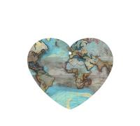 Phayah Lot de 6 désodorisants à suspendre en forme de cœur avec motif carte du monde de dessin animé, parfum lavande