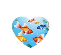 Phayah Lot de 6 désodorisants à suspendre en forme de cœur avec motif poisson doré lavande