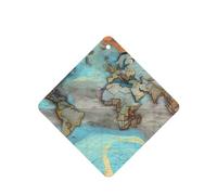 Phayah Lot de 6 désodorisants carrés à suspendre avec motif carte du monde de dessin animé lavande