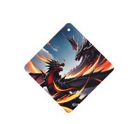 Phayah Lot de 6 désodorisants carrés à suspendre avec motif de bataille de dragon - Parfum lavande