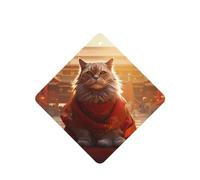 Phayah Lot de 6 désodorisants carrés à suspendre pour voiture Motif Cité interdite et chats Parfum lavande
