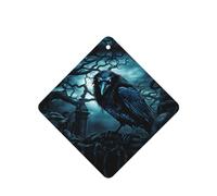 Phayah Lot de 6 désodorisants carrés à suspendre pour voiture, motif corbeau ombré, senteur lavande, pour tablette, placard, chaussures