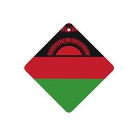 Phayah Lot de 6 désodorisants carrés à suspendre pour voiture Motif drapeau du Malawi Parfum lavande