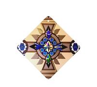 Phayah Lot de 6 désodorisants carrés à suspendre pour voiture Motif peinture aborigène Parfum lavande