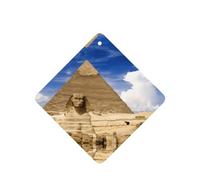 Phayah Lot de 6 désodorisants carrés pour voiture - Motif pyramides d'Égypte - Tablettes d'aromathérapie à suspendre - Parfum lavande pour éliminer les odeurs
