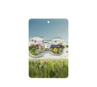 Phayah Lot de 6 désodorisants de voiture à suspendre en cristal Motif violoncelle Lavande Longue durée Parfum Carte Parfumée Rectangle