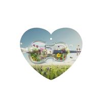 Phayah Lot de 6 désodorisants de voiture à suspendre en cristal Motif violoncelle Lavande Parfum longue durée Carte parfumée en forme de cœur