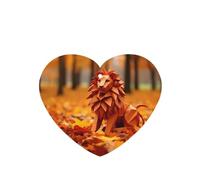 Phayah Lot de 6 désodorisants de voiture à suspendre en forme de cœur Motif origami Lion Lavande
