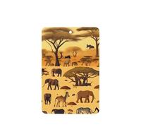 Phayah Lot de 6 désodorisants de voiture à suspendre - Motif animaux de prairie africaine - Parfum lavande - Longue durée - Carte parfumée rectangulaire