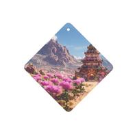 Phayah Lot de 6 désodorisants de voiture à suspendre - Motif château de fleurs - Parfum lavande - Longue durée - Carré