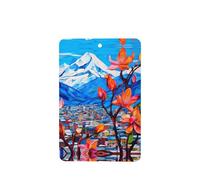 Phayah Lot de 6 désodorisants de voiture à suspendre Motif fleurs sur un chemin étranger Parfum lavande Longue durée Carte Parfumée Rectangle