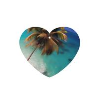 Phayah Lot de 6 désodorisants de voiture à suspendre Motif îles des Caraïbes Parfum lavande Longue durée Carte parfumée en forme de cœur