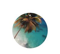 Phayah Lot de 6 désodorisants de voiture à suspendre Motif îles des Caraïbes Parfum lavande Longue durée Forme ronde