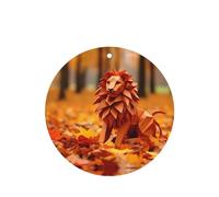 Phayah Lot de 6 désodorisants de voiture à suspendre - Motif origami lion - Parfum lavande - Longue durée - Forme ronde