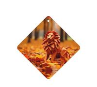 Phayah Lot de 6 désodorisants de voiture à suspendre - Motif origami lion - Parfum lavande - Longue durée - Carré