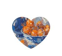 Phayah Lot de 6 désodorisants de voiture à suspendre pour peinture à l'huile Motif assiette de fruits Lavande Parfum longue durée Carte parfumée en forme de cœur