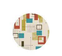 Phayah Lot de 6 désodorisants de voiture au motif moderne du milieu du siècle - Parfum lavande - Forme ronde - À suspendre - Pour voiture, placard, tiroir
