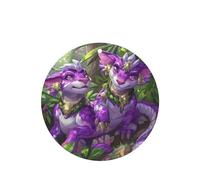 Phayah Lot de 6 désodorisants de voiture de forme ronde - Motif chinchilla violet - Tablettes d'aromathérapie à suspendre - Parfum lavande