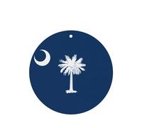 Phayah Lot de 6 désodorisants de voiture de forme ronde - Motif drapeau de la Caroline du Sud - Tablettes d'aromathérapie à suspendre - Parfum lavande
