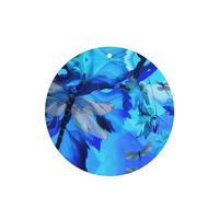 Phayah Lot de 6 désodorisants de voiture de forme ronde - Motif libellule bleue - Tablettes d'aromathérapie à suspendre - Parfum lavande pour éliminer les odeurs