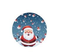 Phayah Lot de 6 désodorisants de voiture de forme ronde - Motif Père Noël dans la neige - Tablettes d'aromathérapie à suspendre - Parfum lavande pour éliminer les odeurs