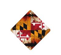 Phayah Lot de 6 désodorisants de voiture en bois vintage à suspendre Motif drapeau du Maryland Parfum lavande