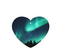 Phayah Lot de 6 désodorisants de voiture en forme de cœur à suspendre avec motif aurore céleste lavande