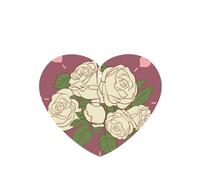 Phayah Lot de 6 désodorisants de voiture en forme de cœur à suspendre avec motif rose d'amour et de lavande pour voiture, placard, tiroir