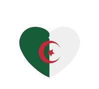 Phayah Lot de 6 désodorisants de voiture en forme de cœur à suspendre Motif drapeau de l'Algérie Parfum lavande