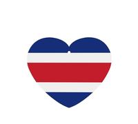 Phayah Lot de 6 désodorisants de voiture en forme de cœur à suspendre Motif drapeau du Costa Rica Parfum lavande