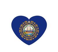 Phayah Lot de 6 désodorisants de voiture en forme de cœur à suspendre Motif drapeau du New Hampshire Parfum lavande
