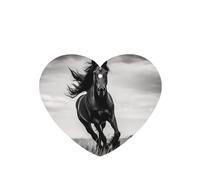 Phayah Lot de 6 désodorisants de voiture en forme de cœur à suspendre - Motif étalon noir - Parfum lavande