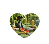 Phayah Lot de 6 désodorisants de voiture en forme de cœur avec deux grenouilles prenant des photos Parfum lavande